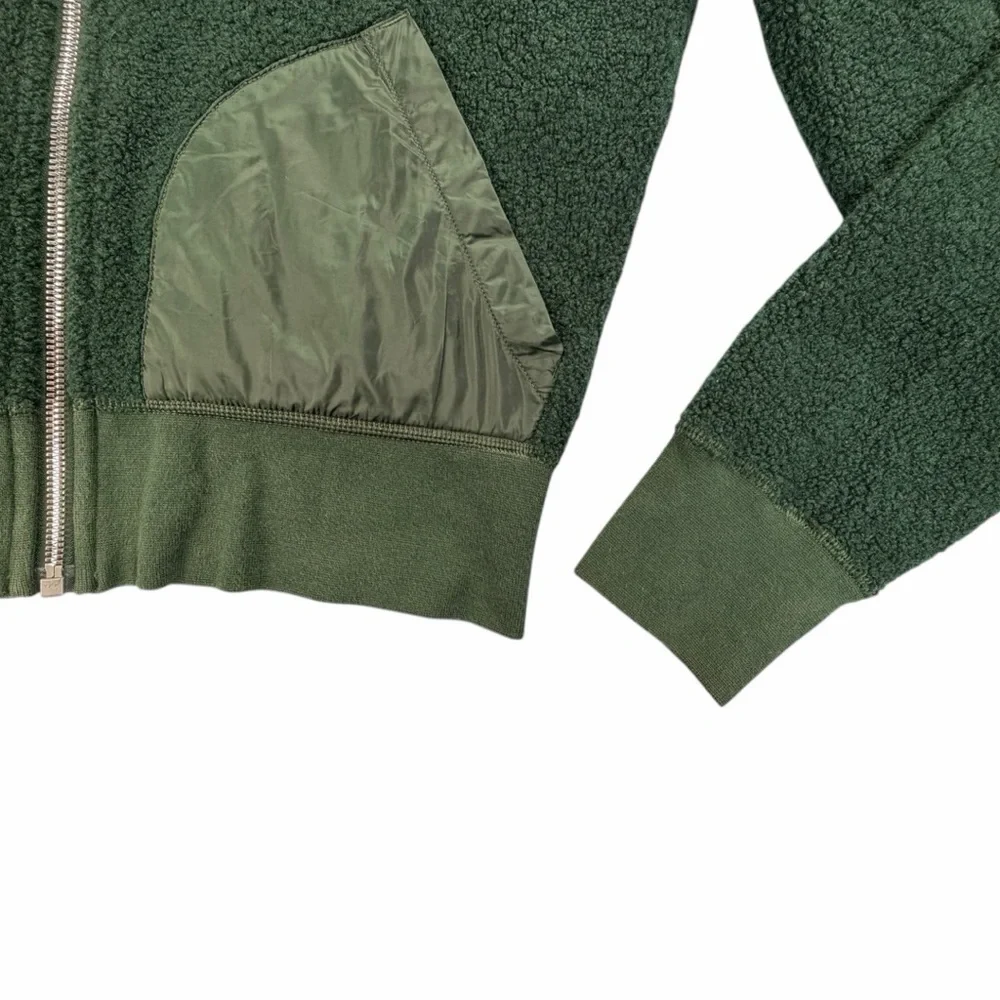 Lululemon Wool Blend High-Neck So Sherpa Bomber Jacket In Malachite Size Medium